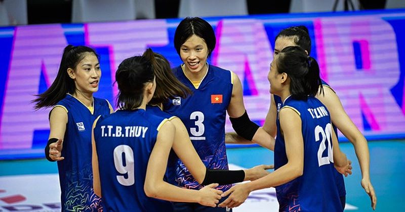 Bóng chuyền nữ Việt Nam và Thái Lan giành suất vào bán kết giải vô địch châu Á 2023 - 437584482