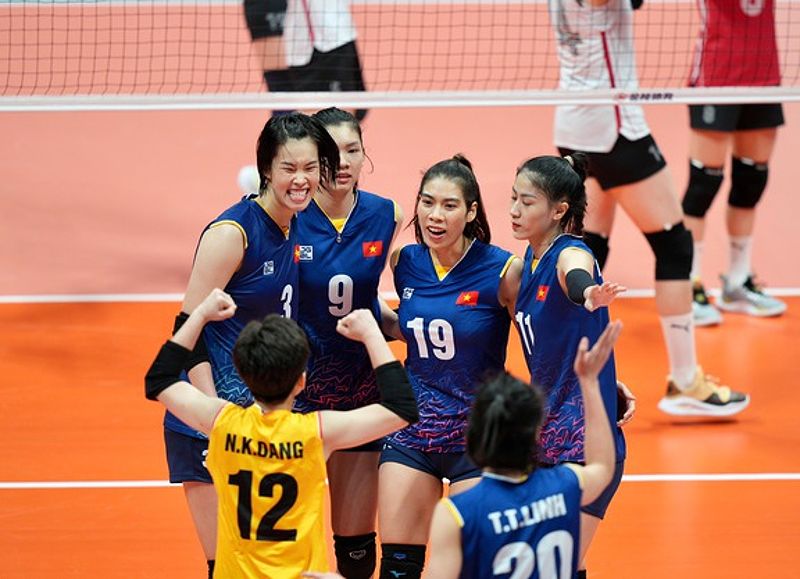 Đội tuyển bóng chuyền nữ Việt Nam giành chiến thắng ngoạn mục trước Hàn Quốc tại ASIAD 19 - -1460915938