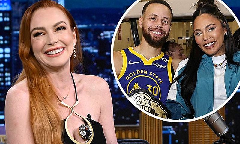 Lindsay Lohan chia sẻ cách Stephen Curry và Ayesha Curry trở thành cha mẹ đỡ đầu cho con trai của cô - -548875799